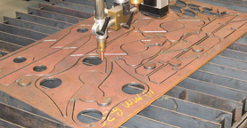 Offline shape nesting for profile cutting machines